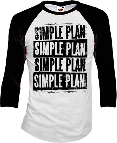 Simple Plan Playeras Manga 3/4 Para Hombre Y Mujer C9