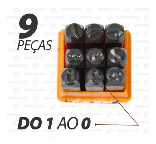 Número para marcar Starfer, 10 mm, 9 unidades, número grabado