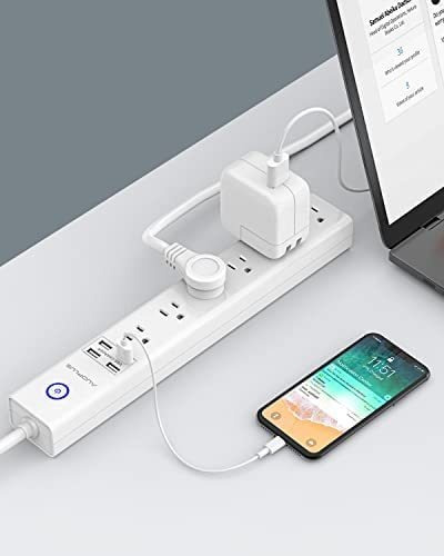 Enchufe Inteligente De La Marca Auoplus, 6 Salidas, 4 Usb, 1
