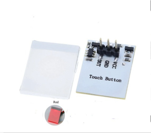 Módulo Botón Táctil Capacitivo Rgb Color Rojo Para Arduino