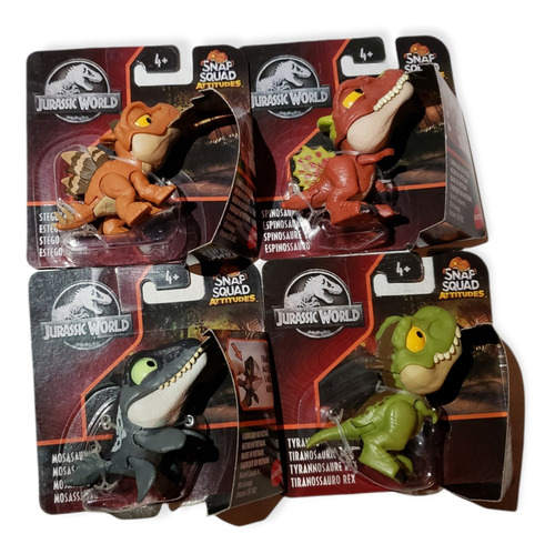 Jurassic World Snap Squad Attitudes Spinosaurus T-rex Y 2+