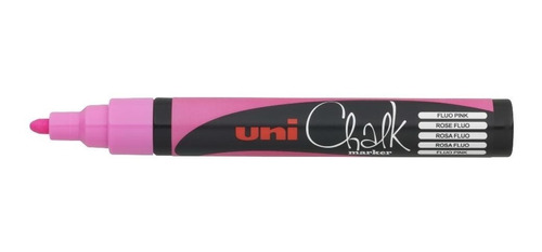 Marcadores Uni Chalk Tiza Liquida Pizarra Rosa Fluor 2.5mm