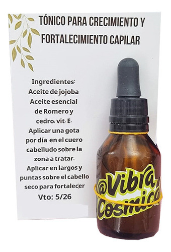 Tonico Para Crecimiento Y Fortalecimiento Capilar Cabello