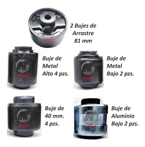 Imagen 3 de 7 de Kit Bujes Brazos Traseros Outlander 81mm 14pz 2007