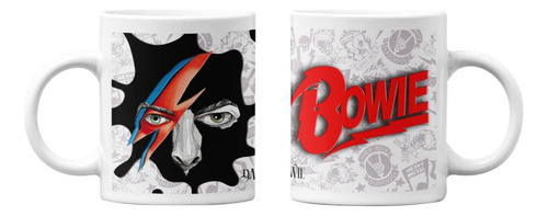 Tazones Tazas Blancas David Bowie Rock Musica