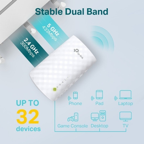 Repetidor Extensor De Señal Wifi Tp-link Re220 Dual Band