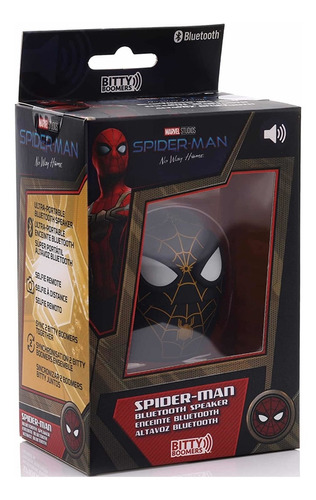 Marvel Bocina Spiderman Negro Bitty Boomers De Coleccion