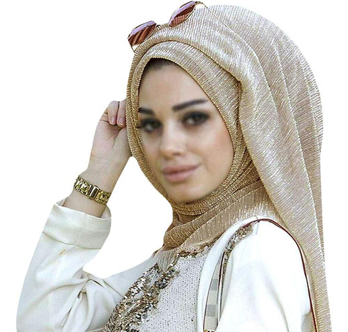 Yaosen Mujer Rhinestone Hijab Musulmán Head Wrap Pañuelo Lar