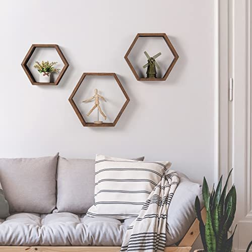 Estantes Hexagonales Estantes Flotantes En Forma De Panal C