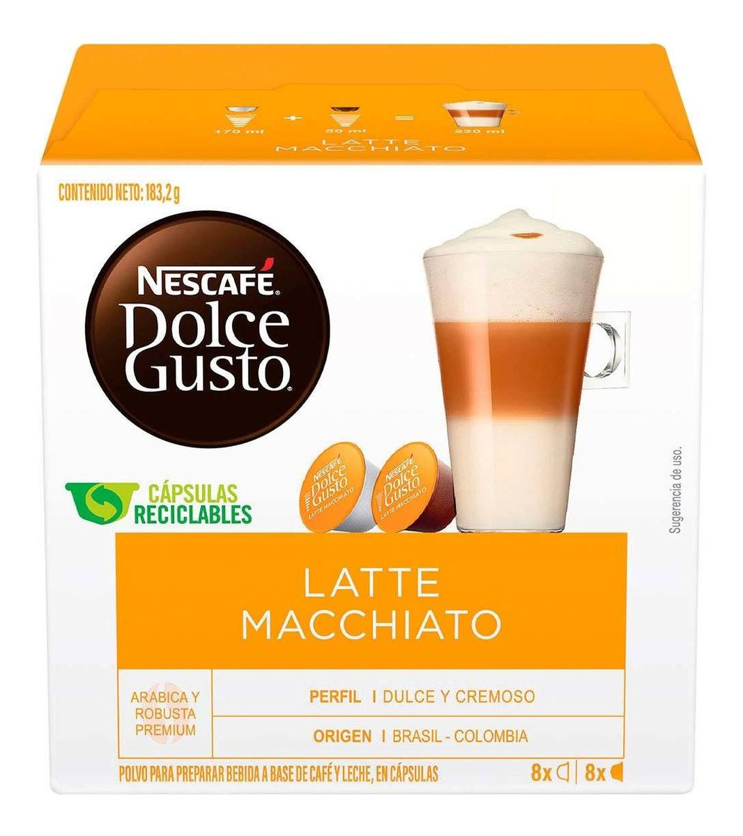 Café Nescafé Dolce Gusto Latte Macchiato 16 Cápsulas