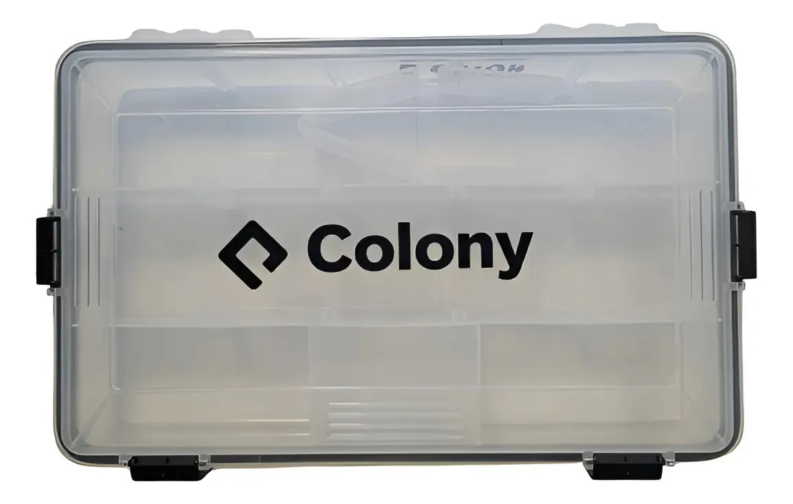 Caja Organizadora Colony Plástica con 13 Divisiones Removibles, Gris Transparente