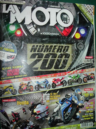 Revista La Moto Motociclismo 200 Ducati Honda Suzuki Yamaha