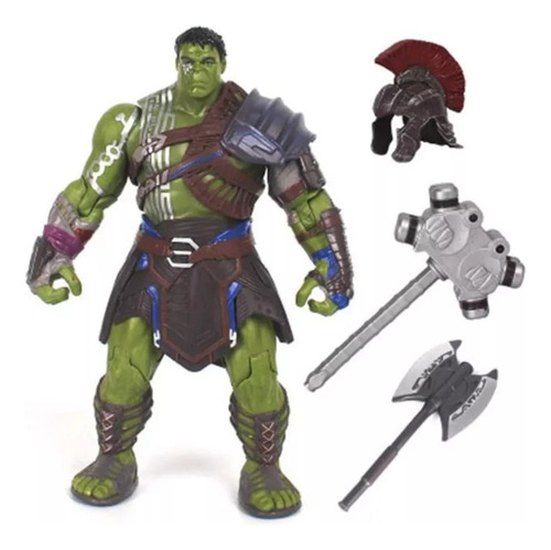 Muñeco Increible Hulk Ragnarok Articulado + Accesorios