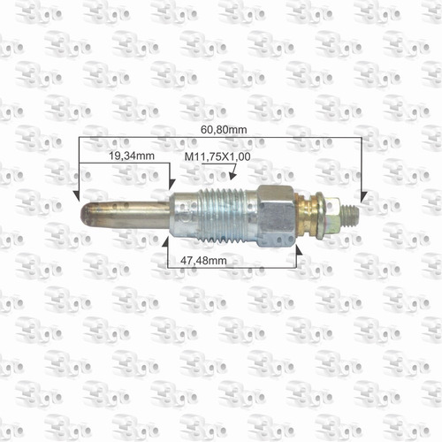 Imagem 2 de 4 de Vela Aquecedora Volkswagen Kombi Saveiro 1.6