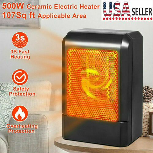 Mini Ventilador Eléctrico Portátil De 500 W, Calentador De