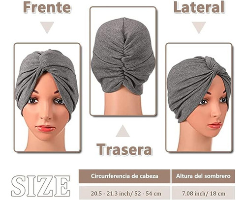 3 Piezas De Gorro Turbante Para Mujer, Turbantes