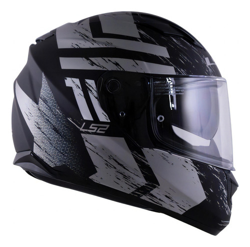 Capacete Ls2 Ff320 Stream Hunter Preto Titanium Tamanho do capacete 58