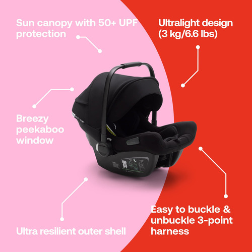 Autoasiento Para Carro Negro Compatible Con Bugaboo