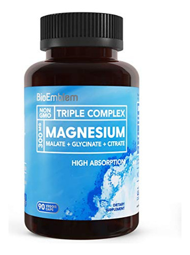 Bioemblem Complejo De Magnesio Triple, 300 Mg De Glicinato D