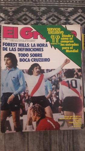 El Grafico 3022 5/9/1977 Forest Hill Boca Vs Cruzeiro River