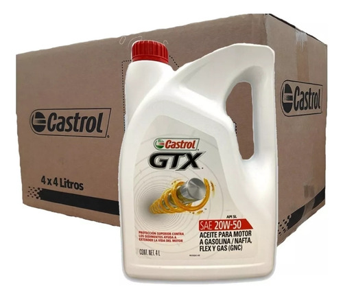 Castrol Gtx 20w50 X 4 L 4 Unidades