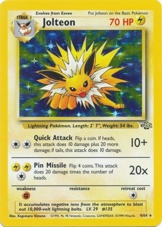 Jolteon 4/64 Holo Raro Pokemon Tcg