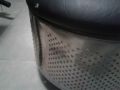 Puff Fiaca Con Tambor De Lavarropas Con Ruedas Detalles