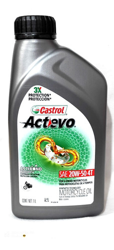 Aceite Castrol 20w 50 4t Actevo Semi - Sintetico 