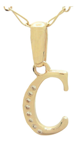 Dije Inicial Letra C Oro 14k Tamaño 2cm