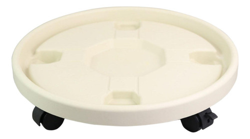 Soporte De Platillo Para Macetas Con Ruedas Carrito Blanco