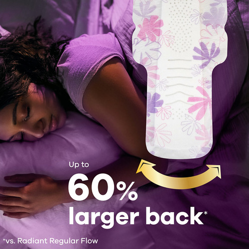 Sanitary Pads Always Radiant Flexfoam Size 5 Overnight 18 Un