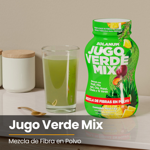 Solanum Jugo Verde Mix De Fibra En Polvo 1 Kg