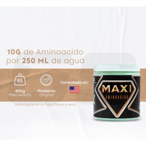 Maxi Suplementos Aminoácidos En Polvo 400g Limón
