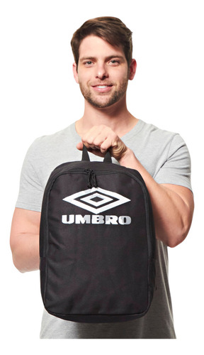 Mochila masculina e feminina Diamond Camo Cor Preto Design Liso 16l Umbro
