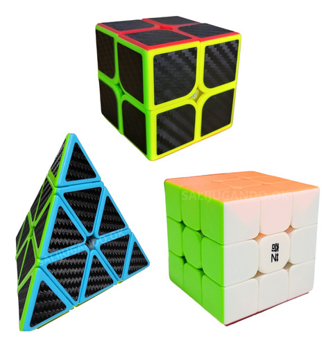 Cubo Magico Rubik Combo 2x2 + 3x3 + Piramide Qiyi Moyu 