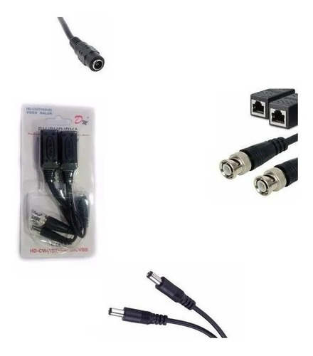 Imagen 2 de 4 de 2 Balun Camara Y Dvr Rj45 A Bnc + Dc