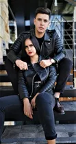 Comprar Combo 2 Chamarras 100% Piel Slim Fit Para Dama Y Caballero 