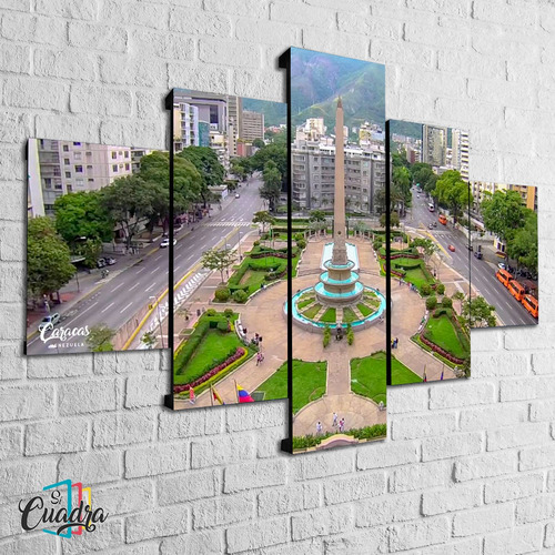 Cuadro Caracas Ciudad Mosaico Moderno Poliliptico Venezuela