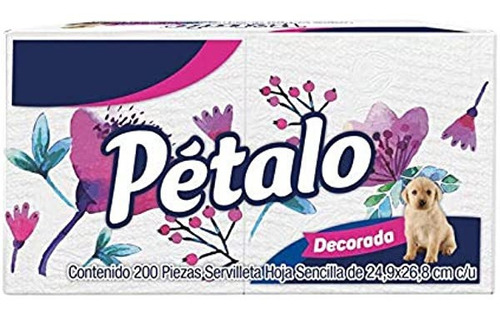 Servilleta Pétalo Decorado 200 Piezas