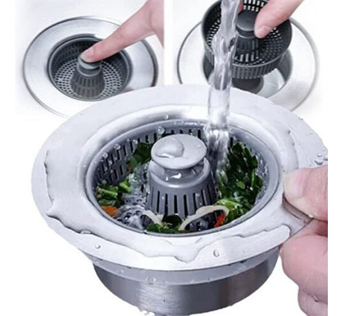 Para 3 En 1 Coladera Atrapa Desperdicios Fregadero Cocina