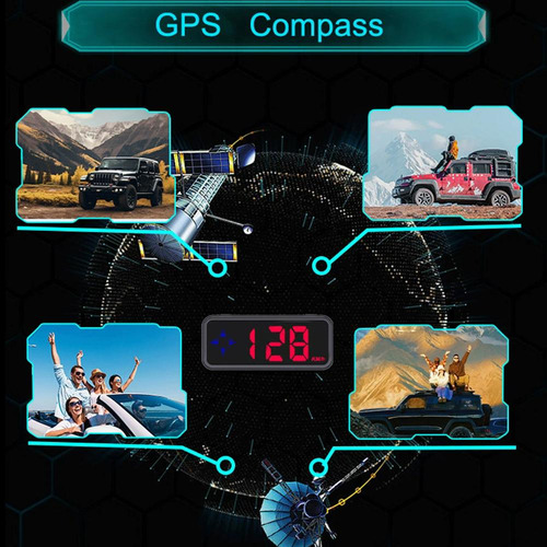 Velocímetro Digital Led Universal Gps Kmh Módulo Gps Com So