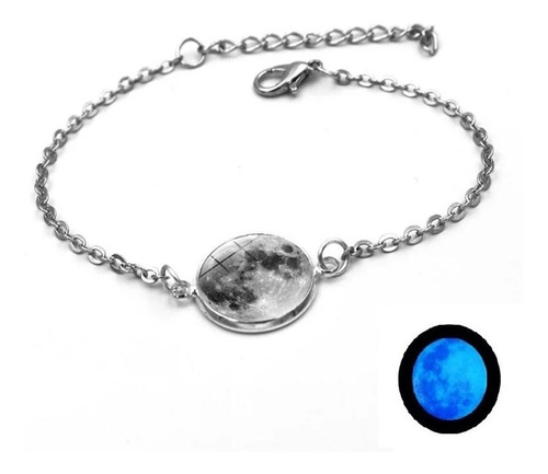 Pulsera Brazalete Luna Llena Brilla En La Obscuridad Moon