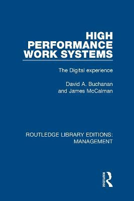 Libro High Performance Work Systems - David A. Buchanan