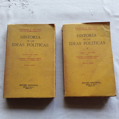 Historia De Las Ideas Politicas 1 Y 2 Raymond G Gettell 1959