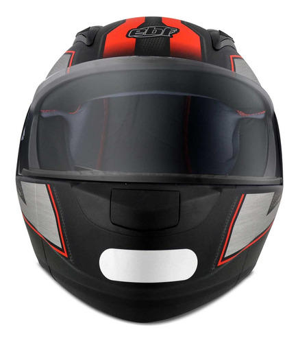 Capacete Articulado Masculino Ebf E8 Performance Robocop Cor Preto e Vermelho Fosco Tamanho do capacete 61 - GG