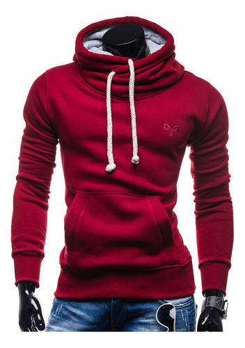 Sudadera Hoddie Moda Cuello Alto Cruzado Capucha Afelpada