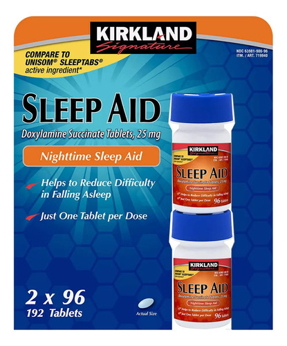 Sleep Aid 25 Mg Kirkland Signatu - Unidad a $196817