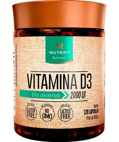 Vitamina D3 Ultra Concentrada 2000 Ui 120 Cáps - Nutrify