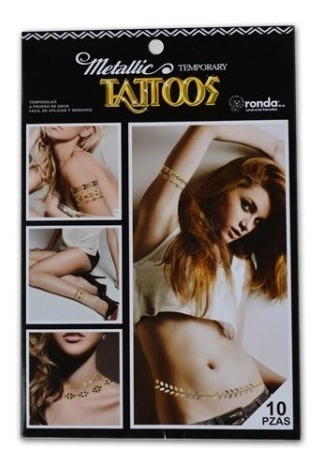 Stickers Tatuajes Metalizados Med - Unidad a $1200