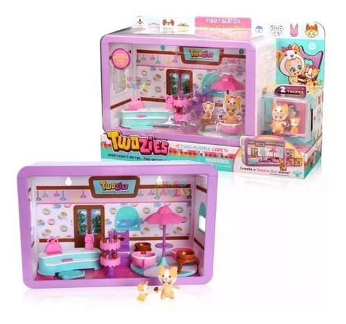 Twozies Playset Cafeteria Serie 1 Bebe C/ Mascota Original